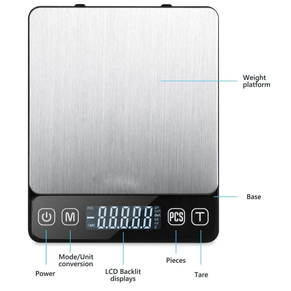 Pocket balance numérique de Bijoux Or Pesée Mini LCD électronique 0.1 g 500 g